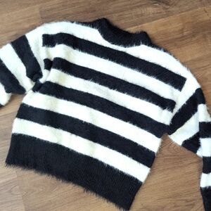 A New Day Fuzzy Striped Sweater